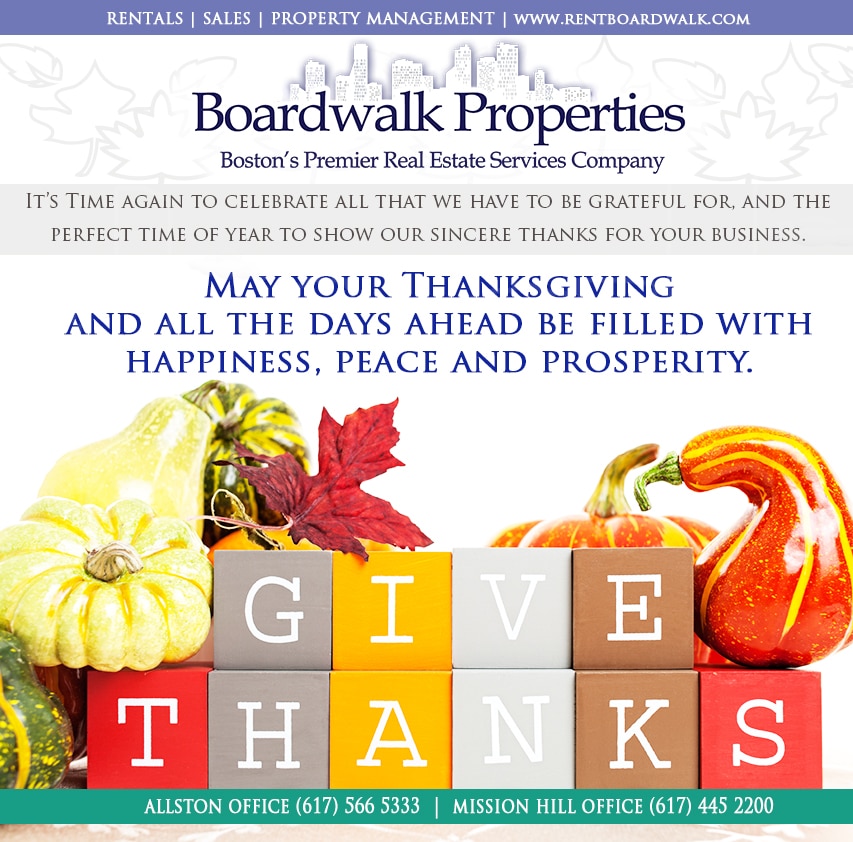 Happy Thanksgiving from Boardwalk Properties